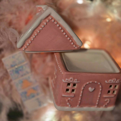 WAX BURNER - CHRISTMAS HOUSE PINK